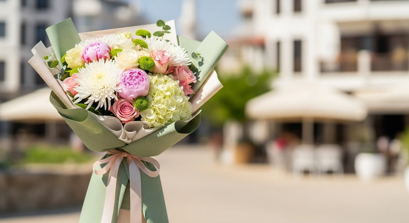 Kepez Lüks Mezuniyet Buketi Tasarımı | Fotoğraf Konsept Premium Çiçekler