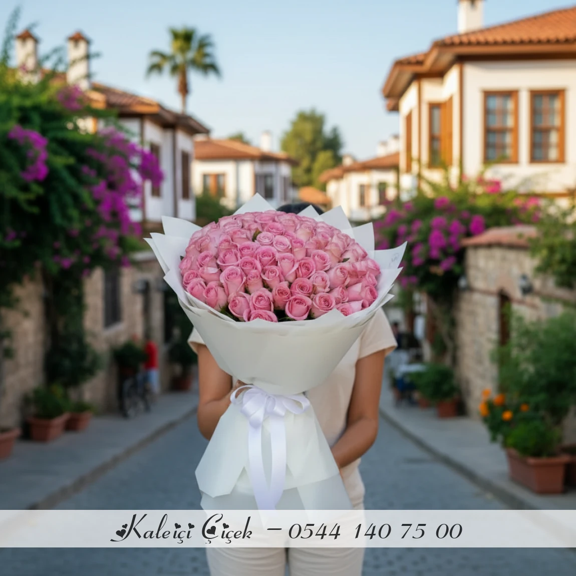 101 Adet Pembe Gül Vip Buketi