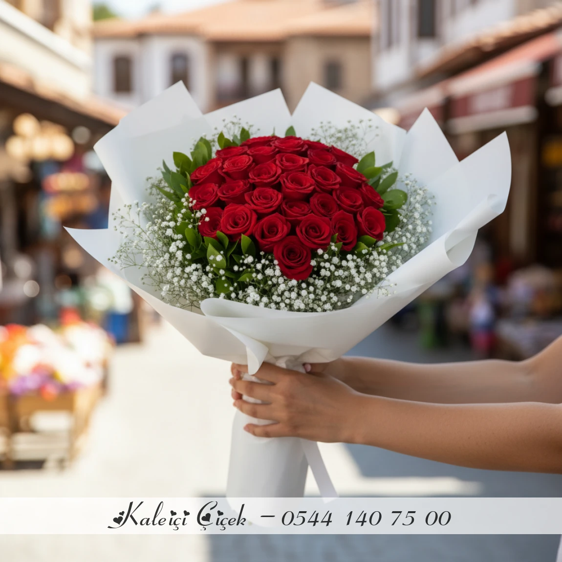 31 Adet Kırmızı İthal Güller 70Cm