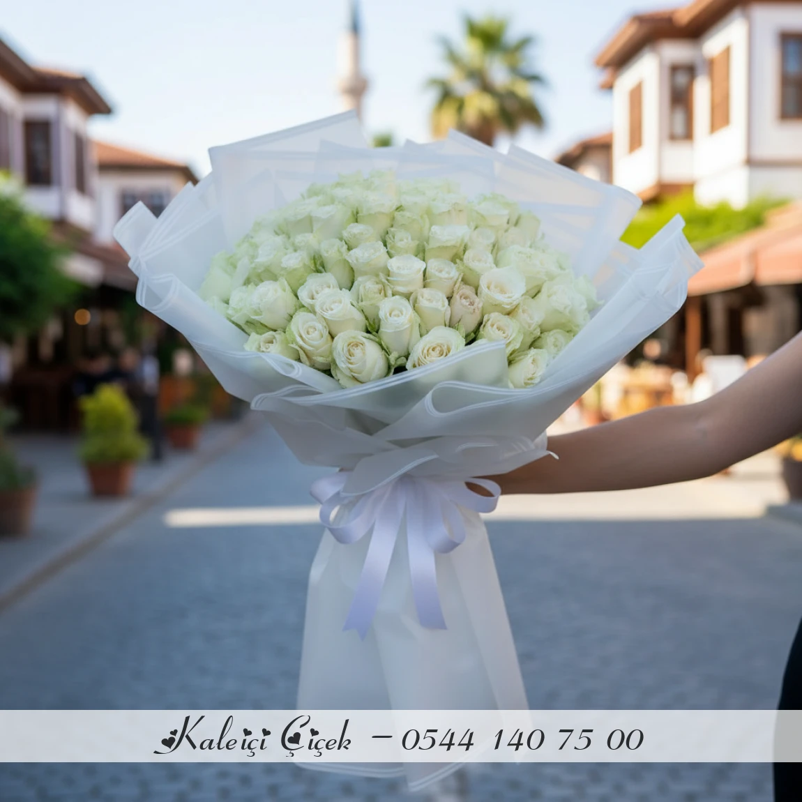 51 Adet Beyaz Gül Buketi | Saflık Ve Zarafetin İfadesi