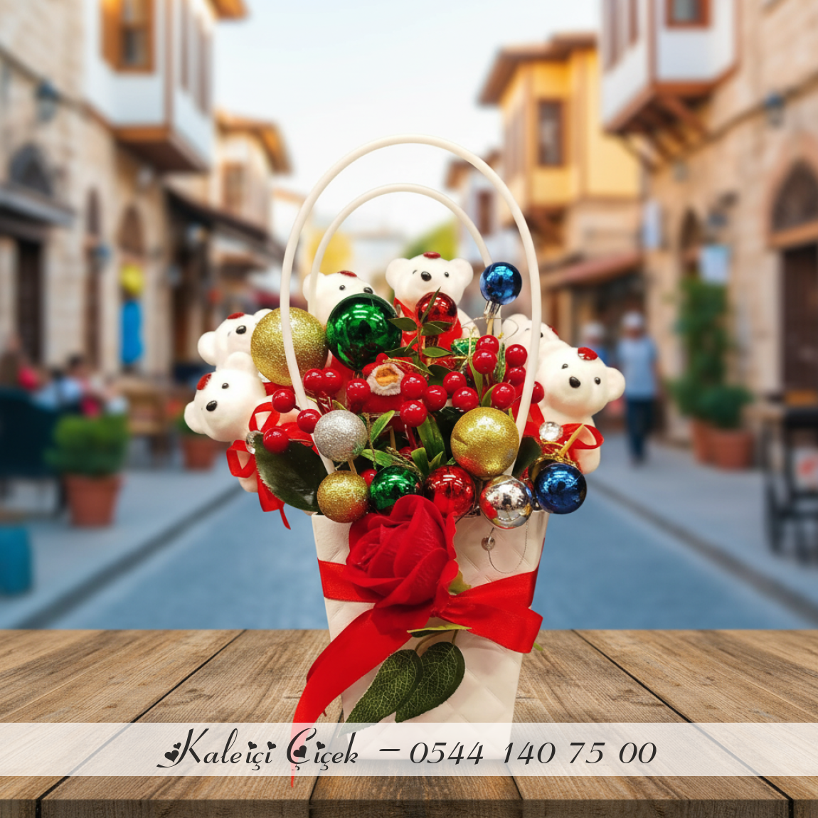 Ayıcıklı Yeni Yıl Sepeti