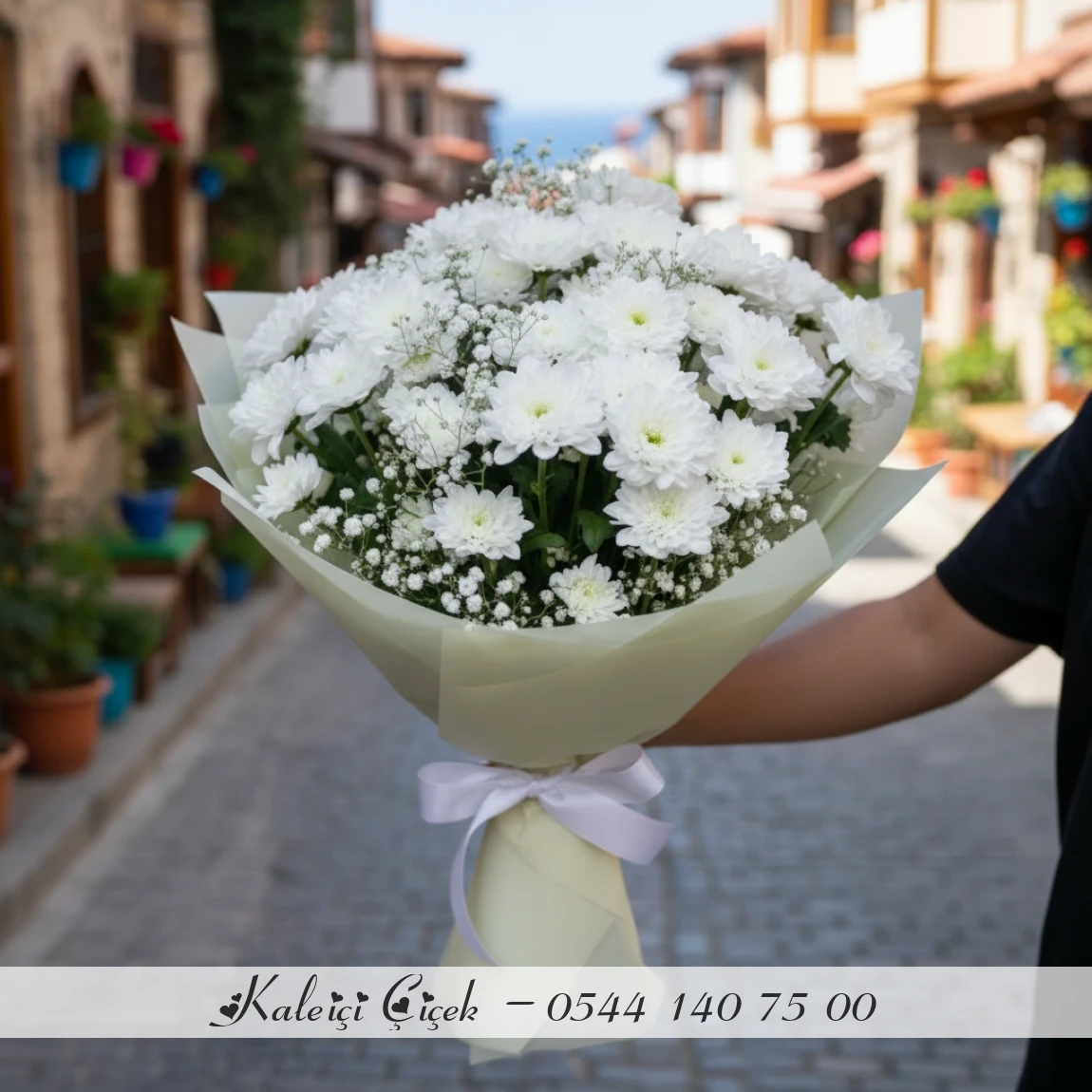 Beyaz Krizantem Buketi