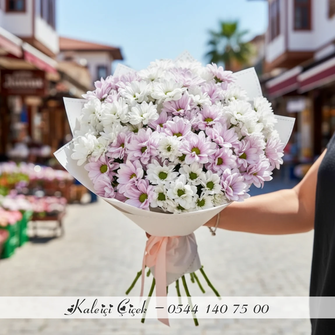 Beyaz & Lila Saflık Buketi