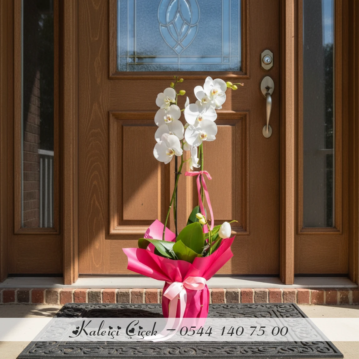 Çift Dallı Beyaz Orkide