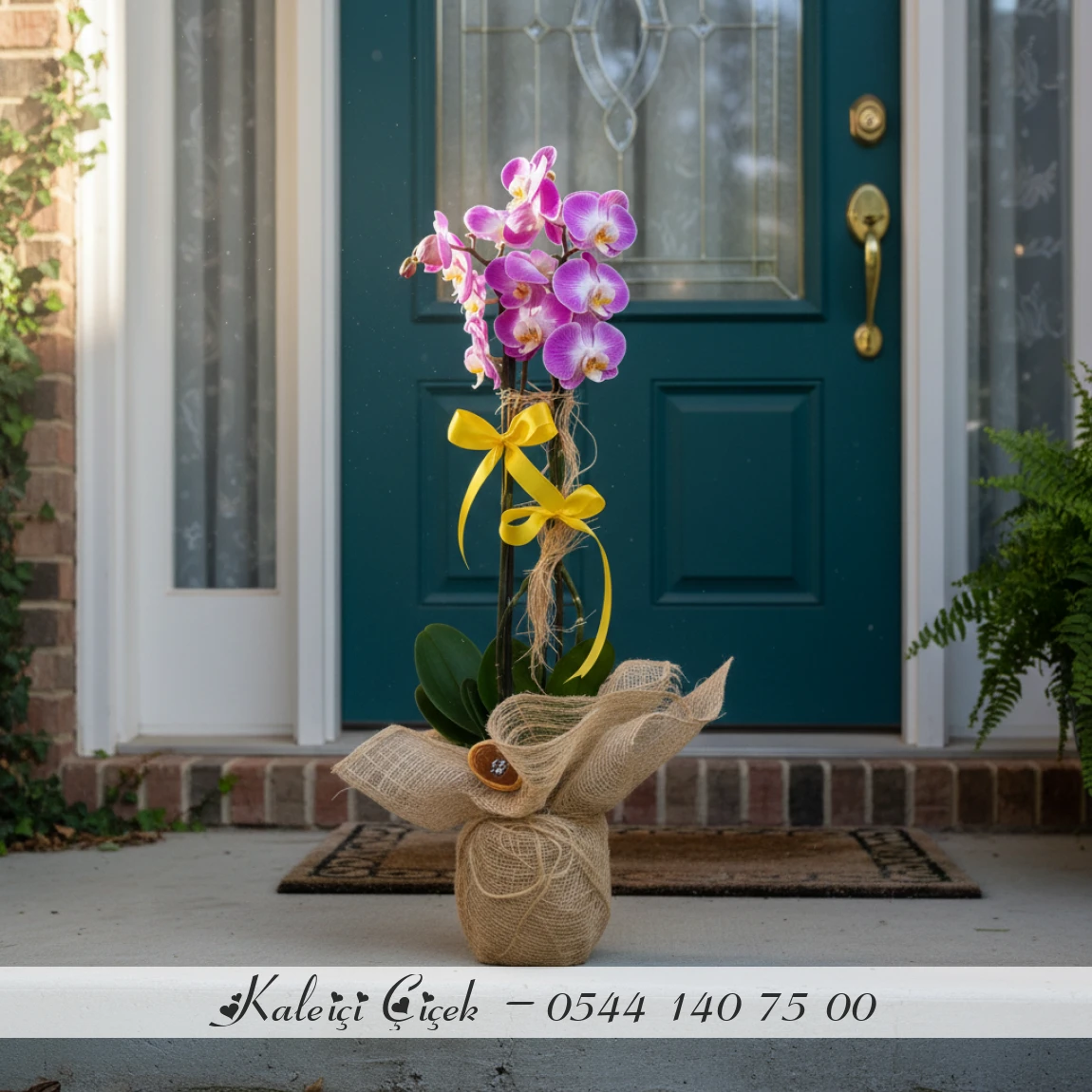 Çift Dallı Pembe Orkide