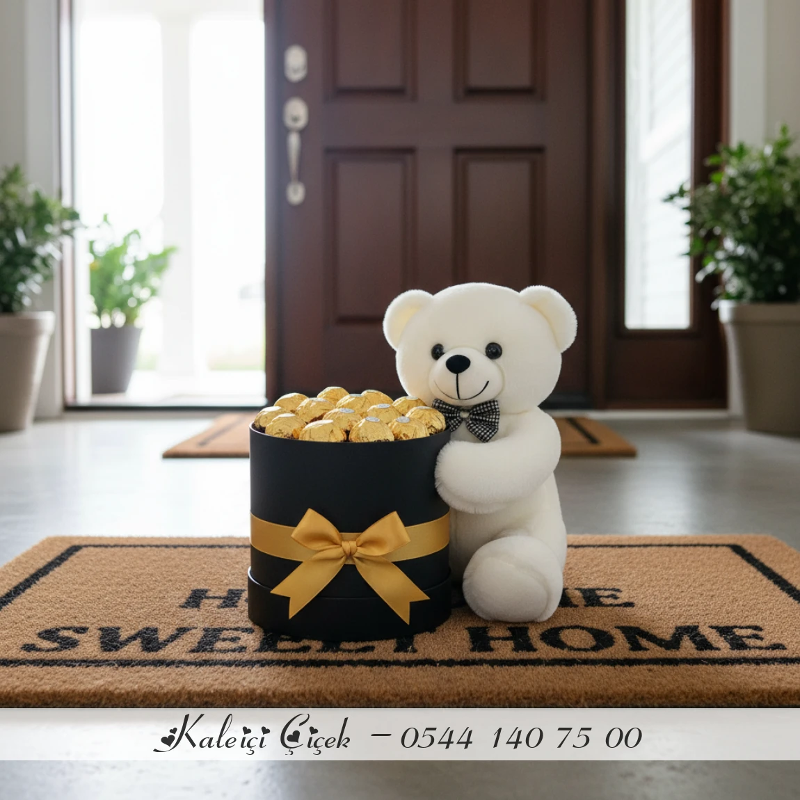Kutuda Ferrero Rocher Çikolata Ve Peluş Ayı