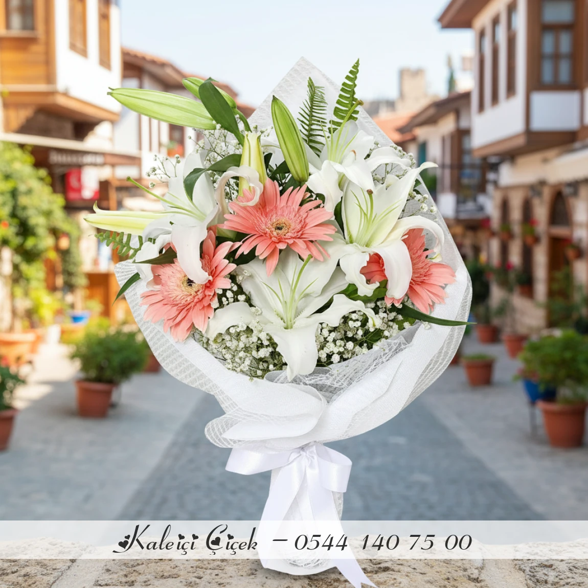 Lilyum Ve Gerbera Buketi