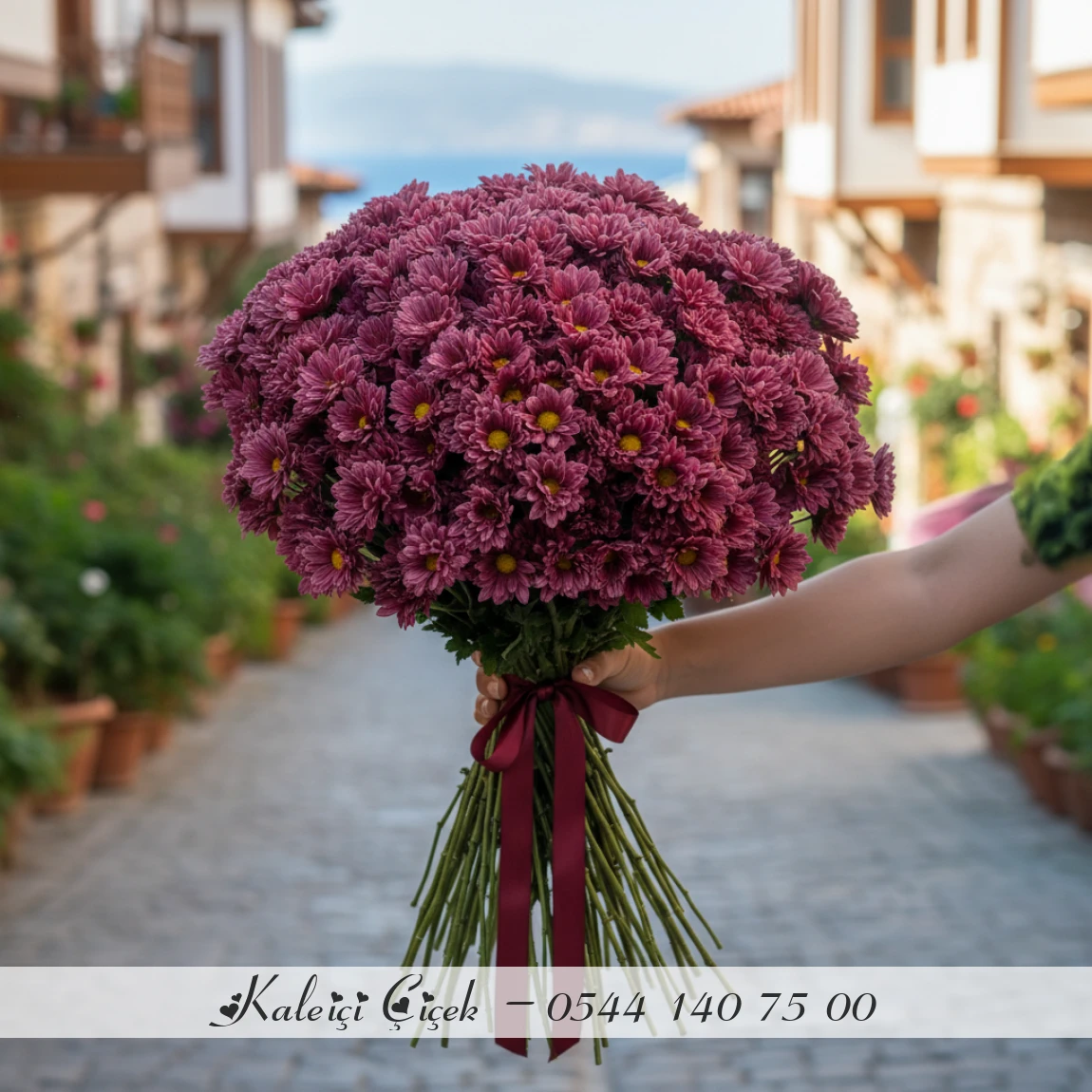 Mor Papatya Zarafeti Buketi