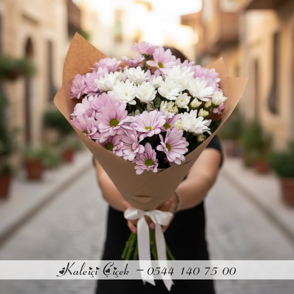 Papatyalarla Zarif Mutluluk Buketi