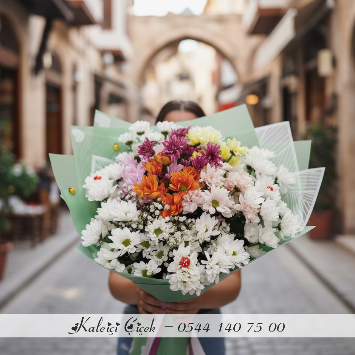 Renkli̇ Papatya Ve Kri̇zantemler(Büyük)