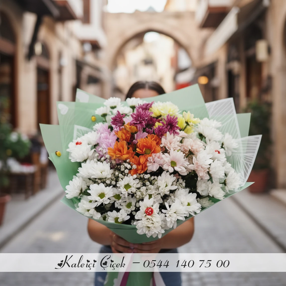 Renkli̇ Papatya Ve Kri̇zantemler(Büyük)