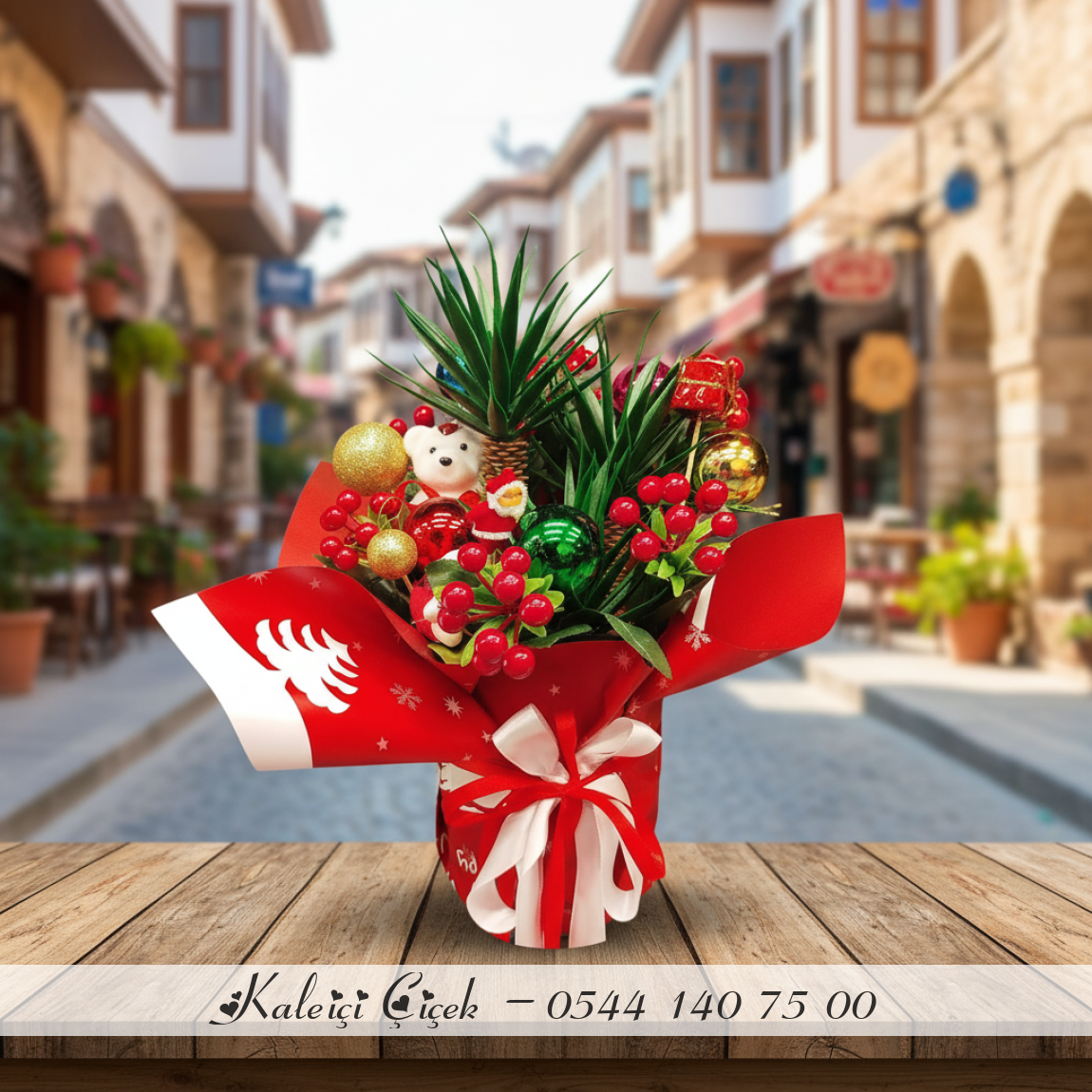 Saksıda Mini Yılbaşı Aranjmanı