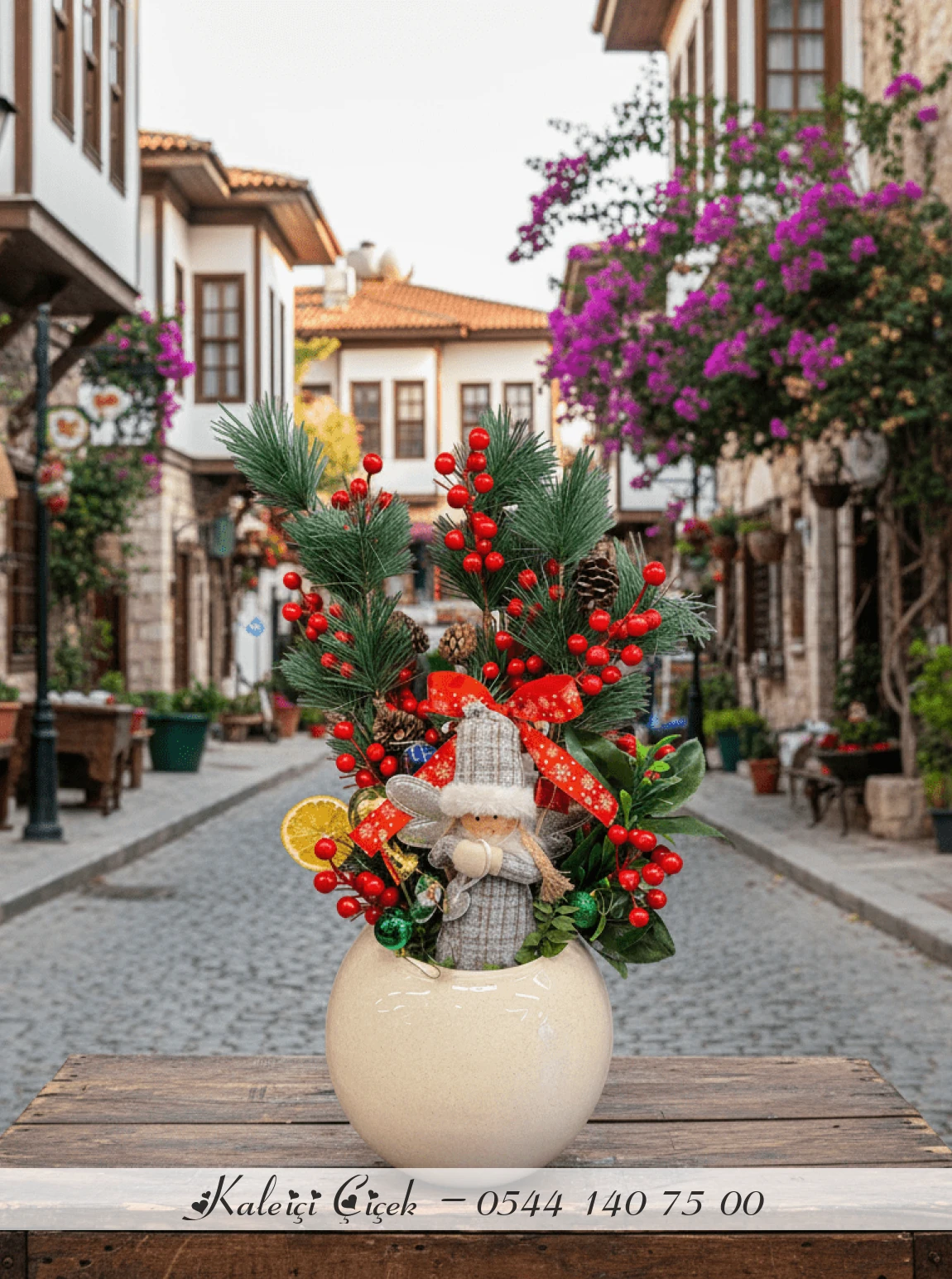 Seramik Kış Aranjmanı