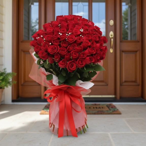 101 Adet İthal Güller 70Cm