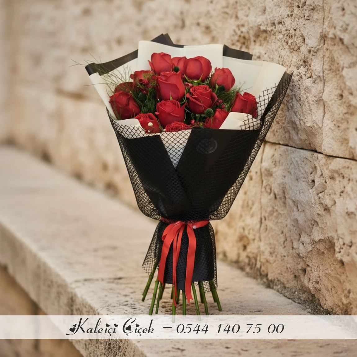 21 Adet Kırmızı İthal Güller 70Cm