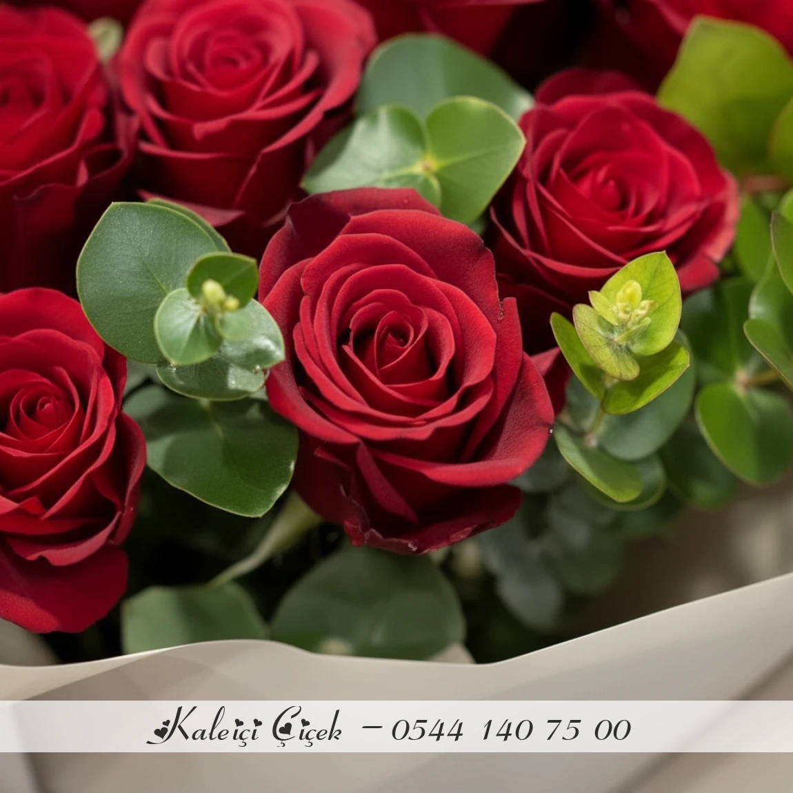 21 Adet Kırmızı İthal Güller 70Cm