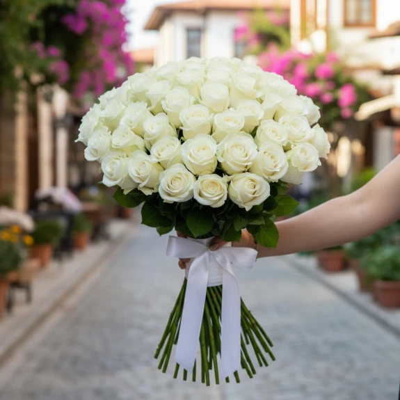 41 Adet Beyaz Gül