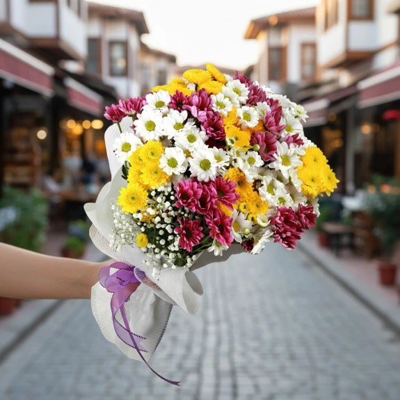 Bahar Çiçekleri Buketi Kucak Dolusu Büyük