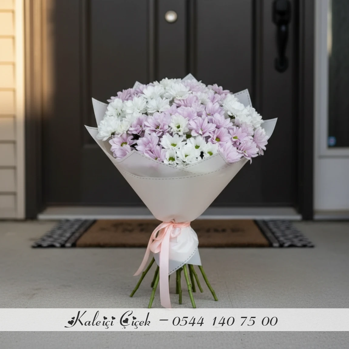 Beyaz & Lila Saflık Buketi