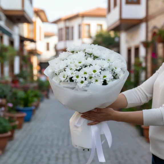 Beyaz Papatya Saflık Buketi