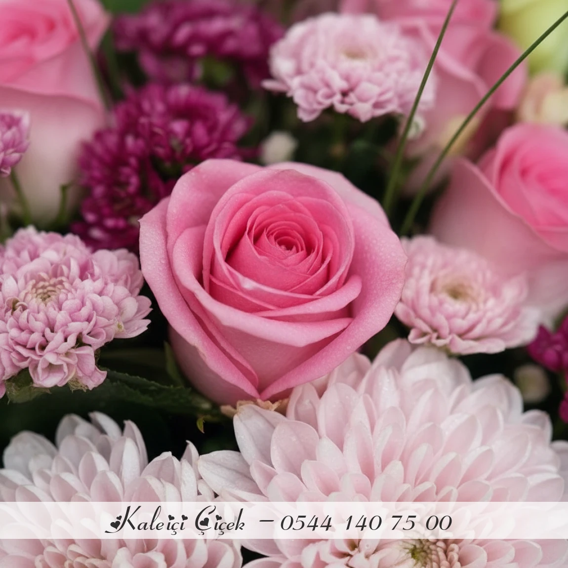 Doğal Zarafet – Pembe Dokunuşlu Şık Buket