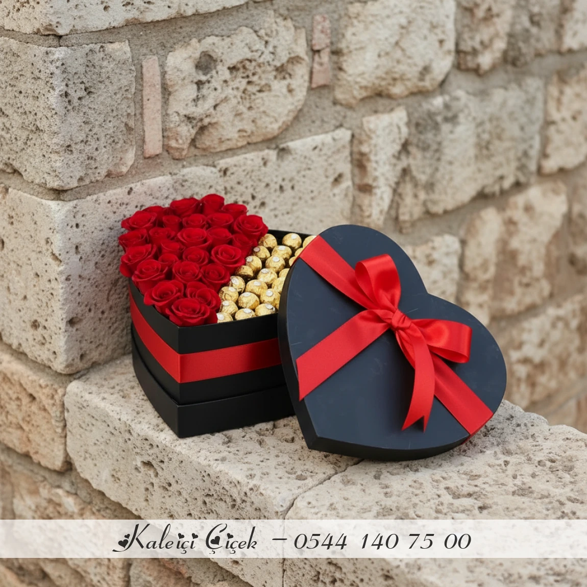 Kutuda 21 Adet Kırmızı Gül Ve Ferrero Rocher Çikolata