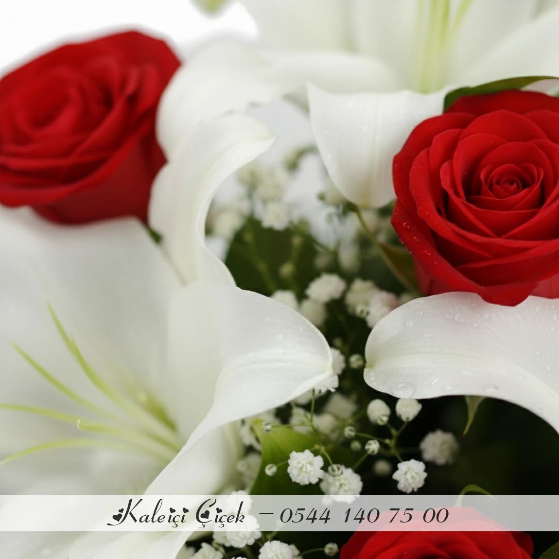 Lilyum Ve Gül Aranjmanlı 1.Sınıf İthal Orkide