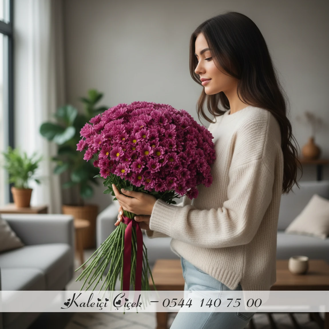 Mor Papatya Zarafeti Buketi