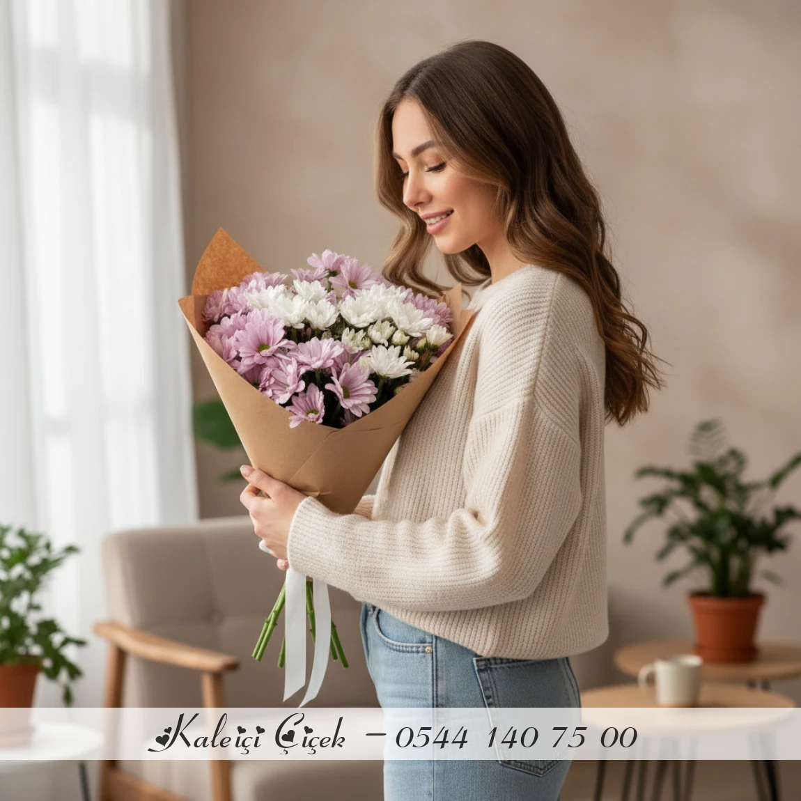 Papatyalarla Zarif Mutluluk Buketi