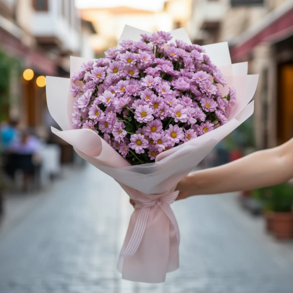 Pastel Krizantem Buketi