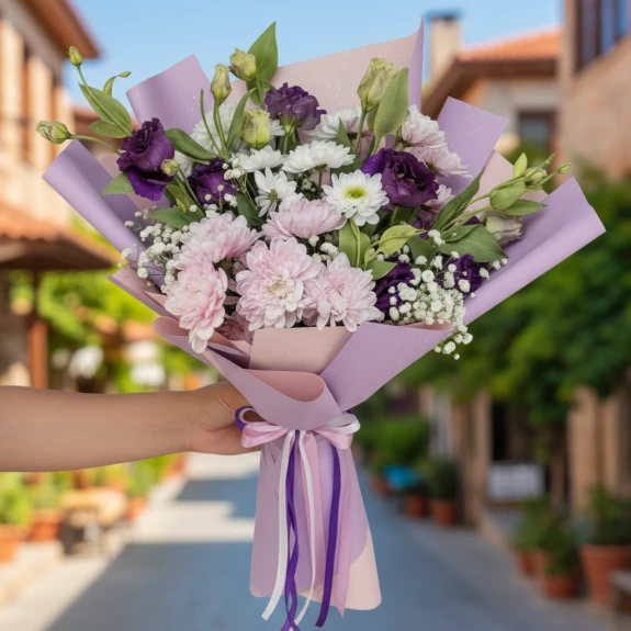 Pastel Tonlarda Bahar Buketi