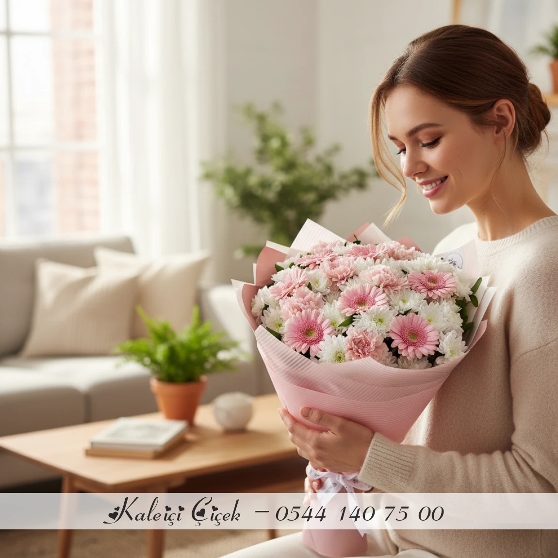 Pembe Dokunuşlu Zarafet Buketi