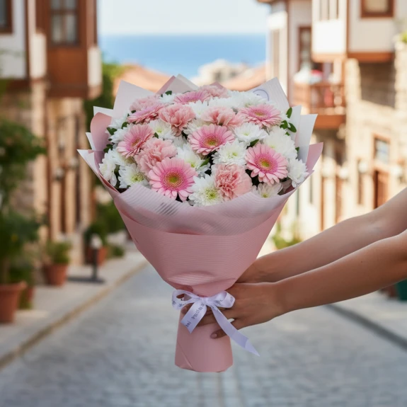 Pembe Dokunuşlu Zarafet Buketi