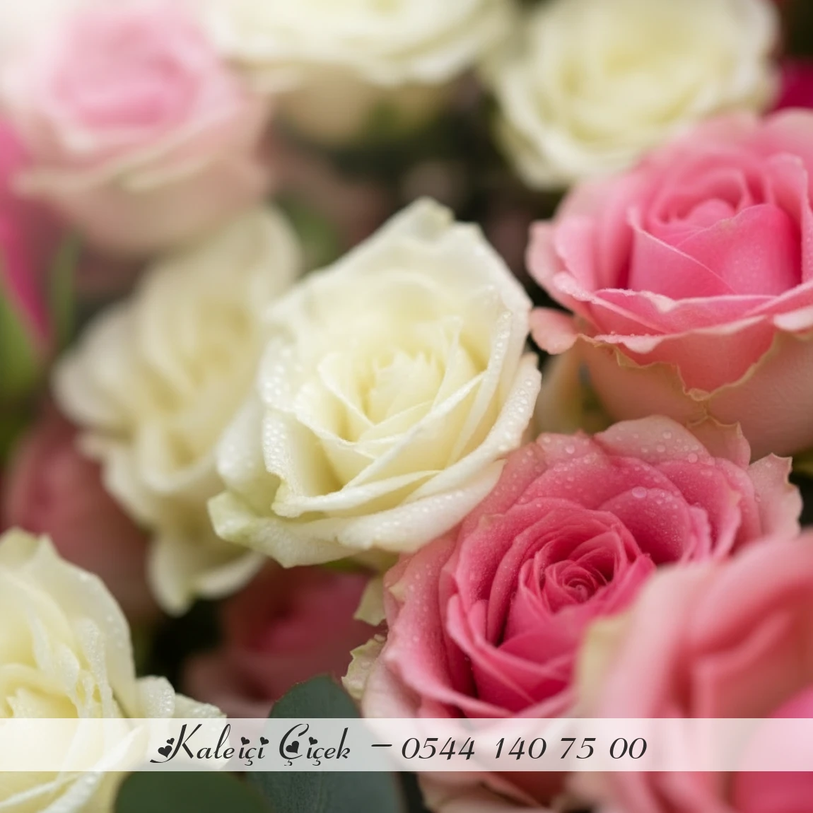 Pembe & Krem Çardak Güllerle Zarif Bahar Buketi