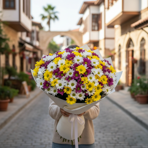 Rengarenk Papatya Buketi