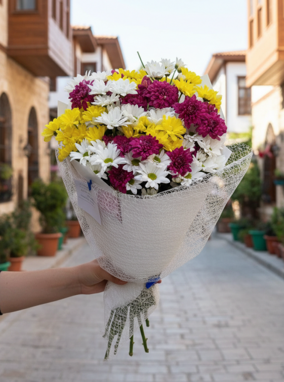 Rengarenk Papatya Buketi