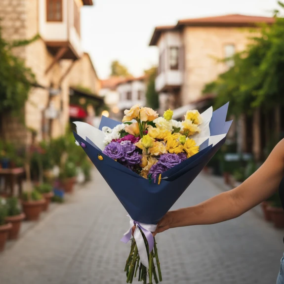 Renkli̇ Li̇syantus Ve Papatyalar