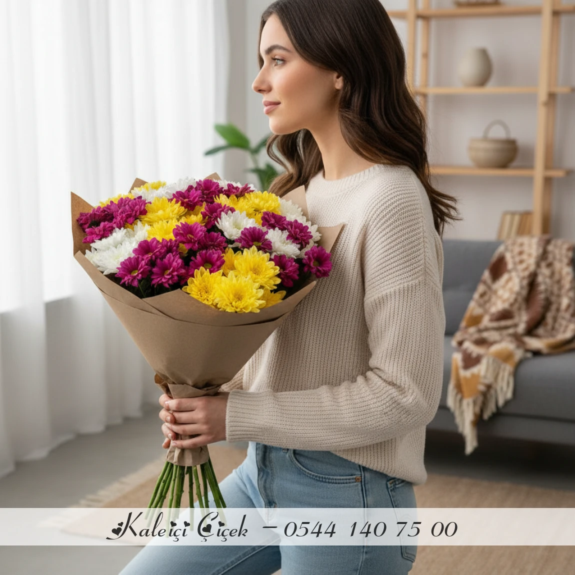 Renkli Neşe – Papatya Buketi