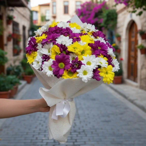 Renkli Papatya Buketi