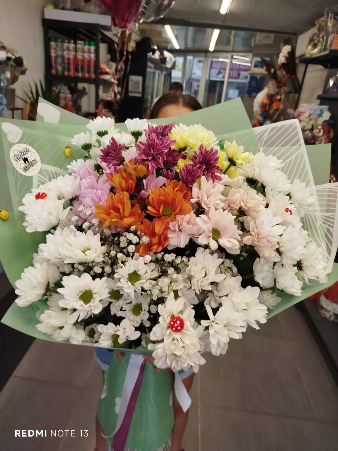 Renkli̇ Papatya Ve Kri̇zantemler(Büyük)