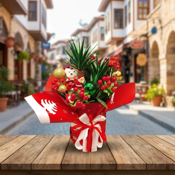 Saksıda Mini Yılbaşı Aranjmanı