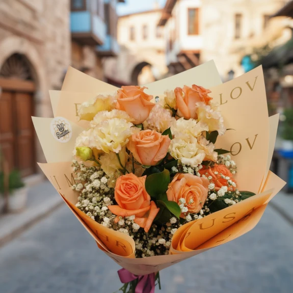 Turuncu Gül Buketi̇