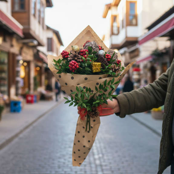 Çam Kozalaklı Kokina Buketi
